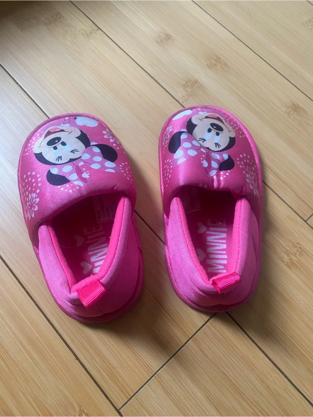 Disney Pink Minnie Mouse Kids Slippers